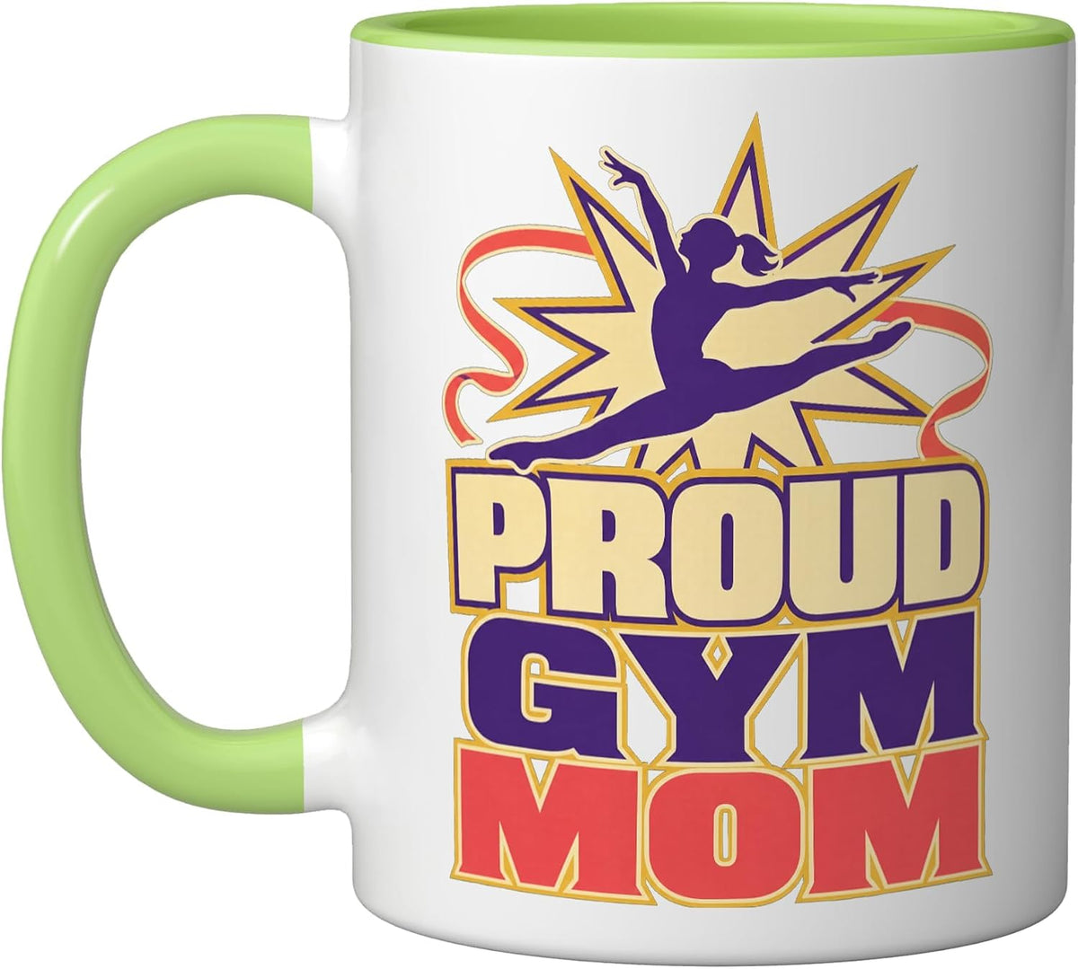 Proud Gym Mom Gymnastics Support Funny Ceramic Mug