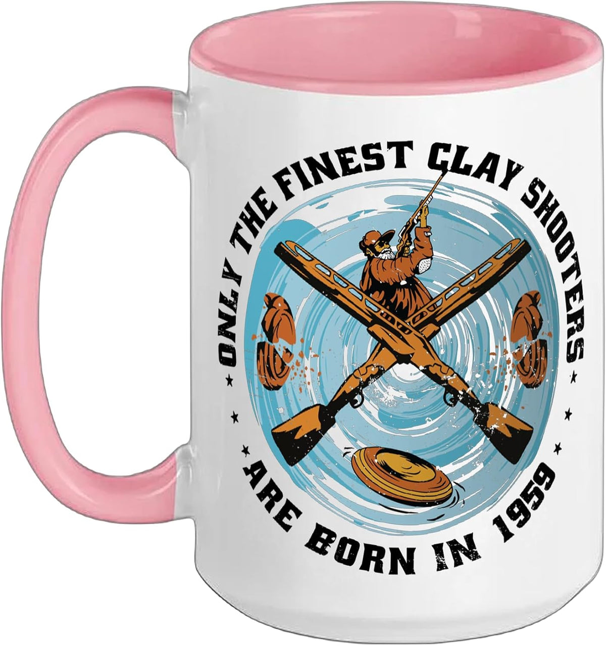 Clay Shooters Vintage 1959 Birthday Clay-Pigeons Shooting Ceramic Mug