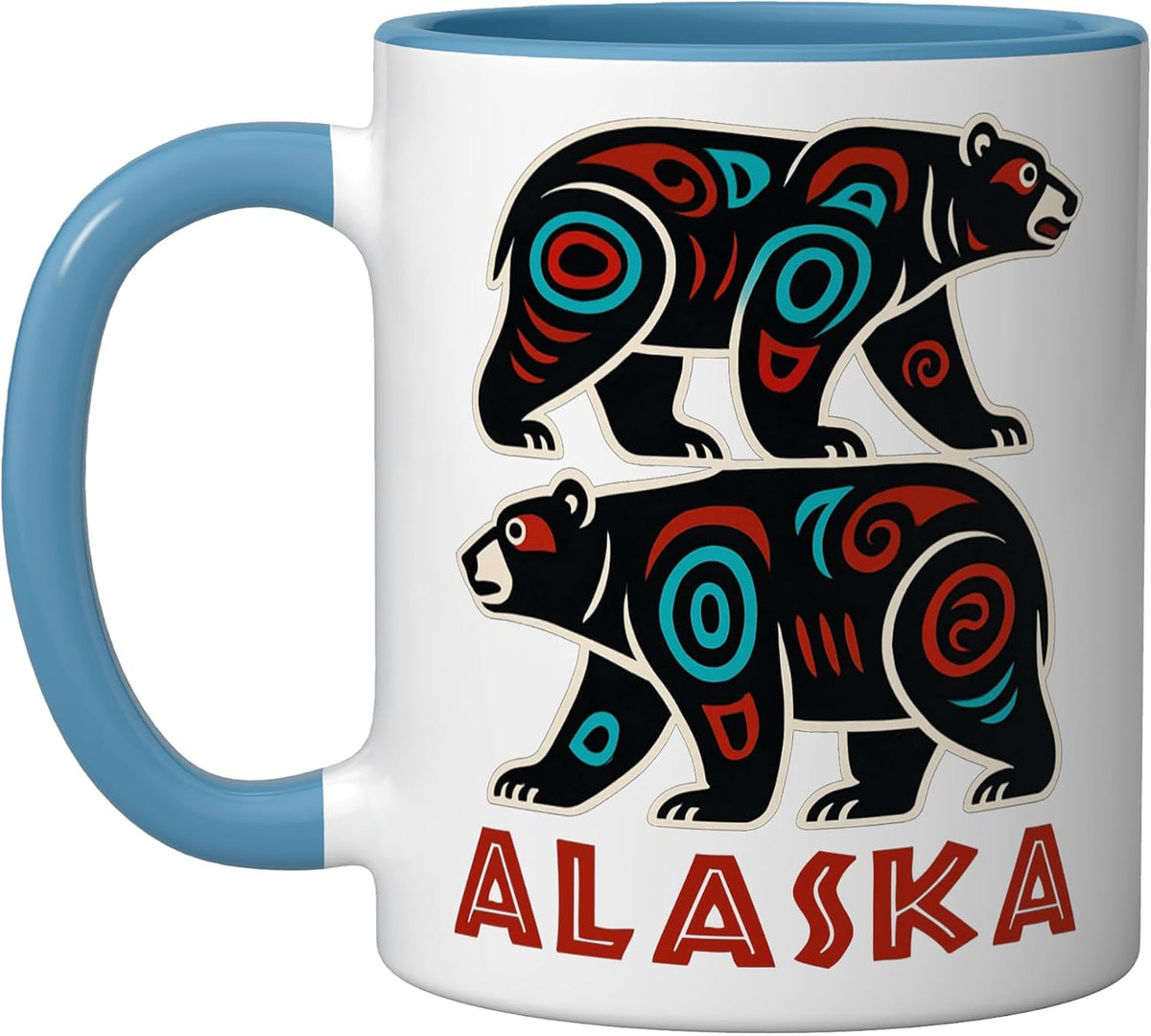 Alaska Polar Bear Northwest Coast Native Ceramic Mug