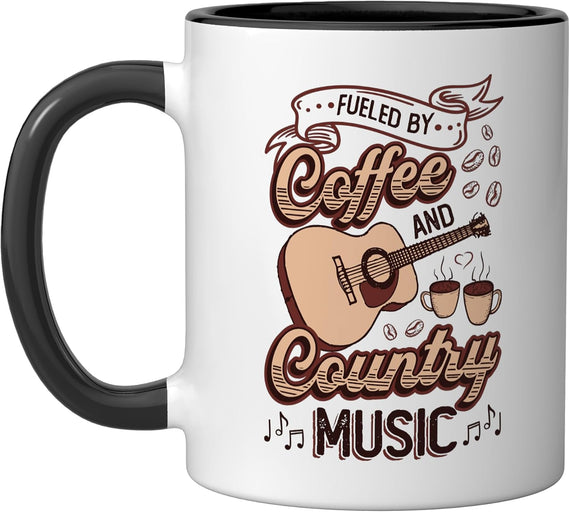 Fueled By Coffee And Country Music Ceramic Mug