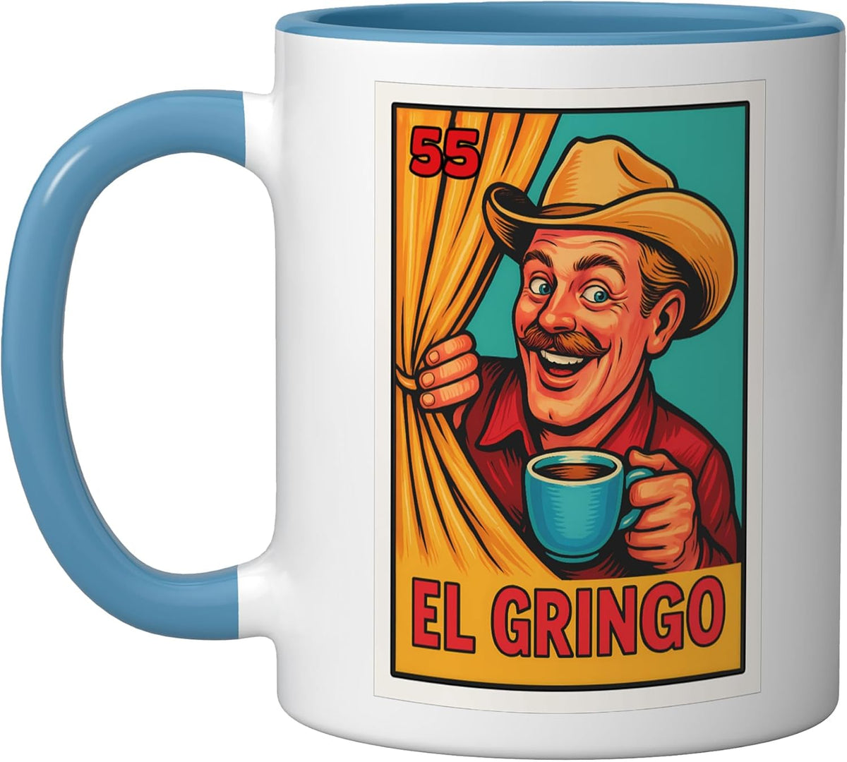 Mexican Lottery Designs Mexican El Gringo Parody Lottery Ceramic Mug