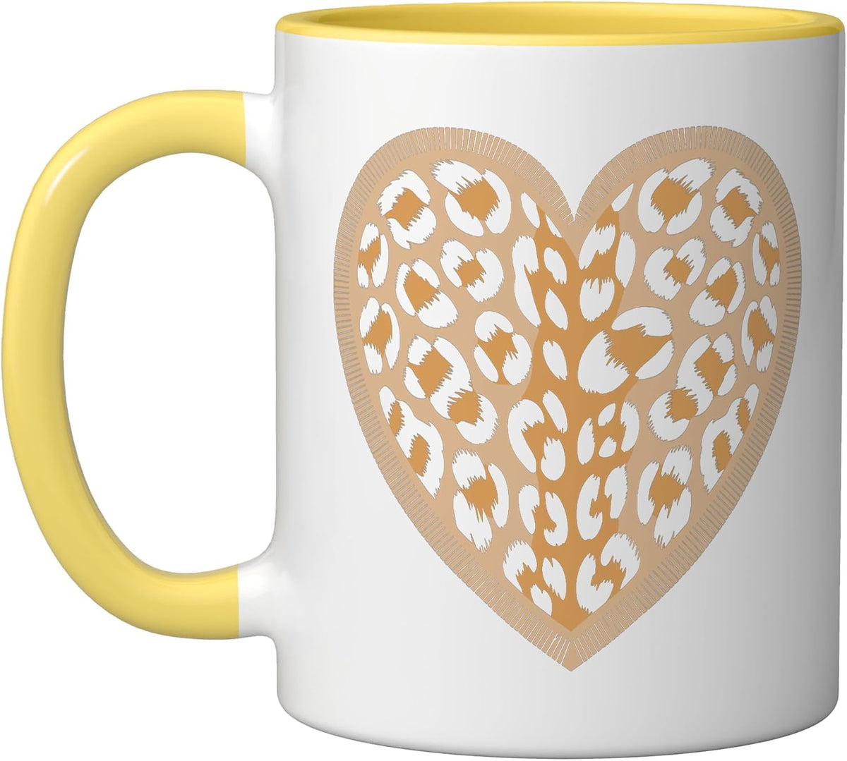 Cheetah Leopard Heart Ceramic Mug
