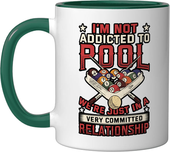 Funny Addicted To Billiards And Pool Ceramic Mug