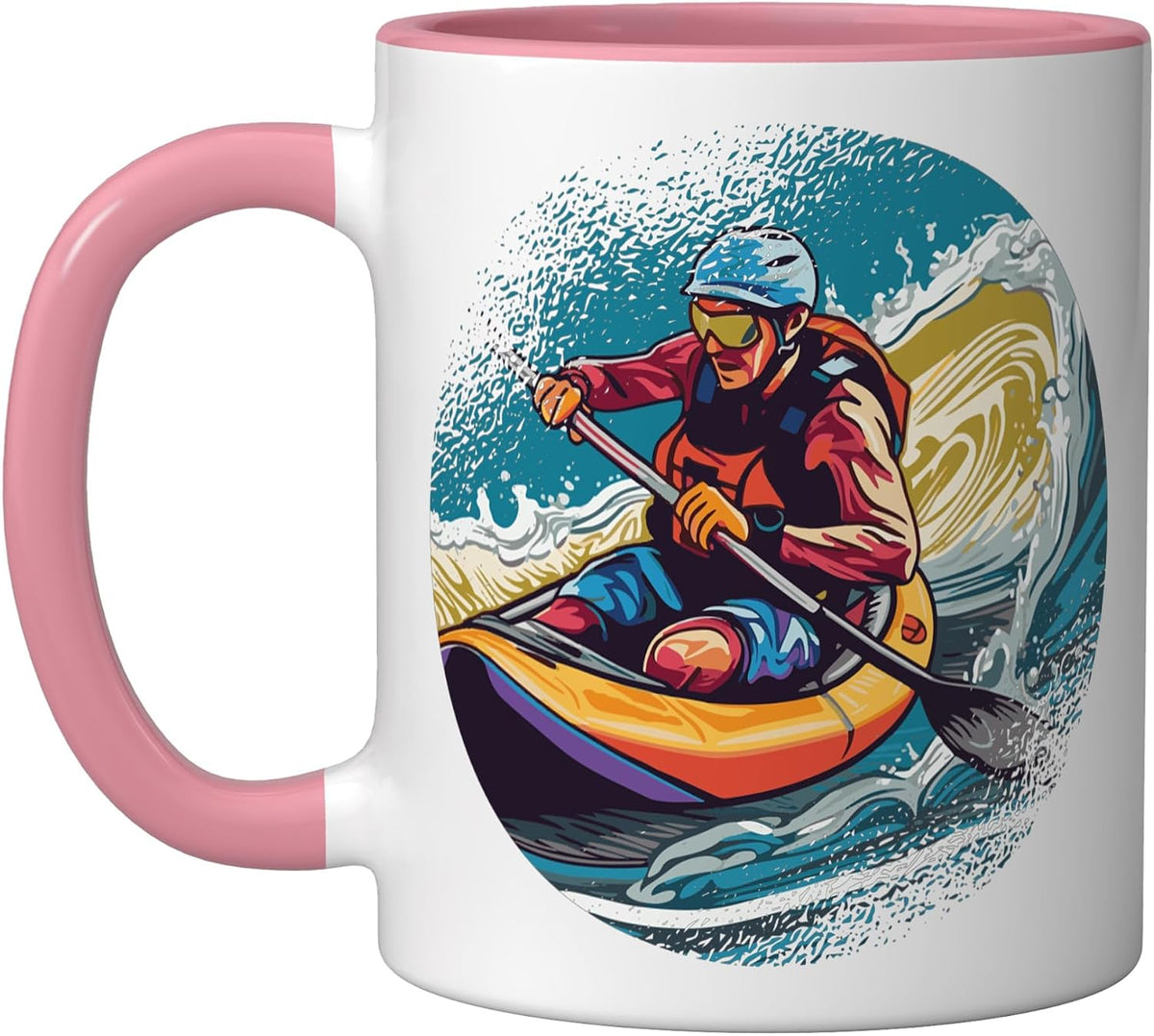 Kayaks Kayaker Rafting-Paddle White-Water-Boating Kayaking Ceramic Mug