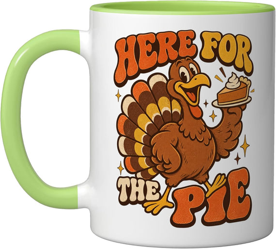 Retro Turkey Pumpkin Pie Thanksgiving Design Halloween Ceramic Mug
