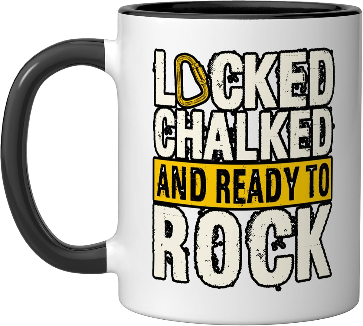Bouldering Climber Boulderer Artificial Rock Climbing Ceramic Mug