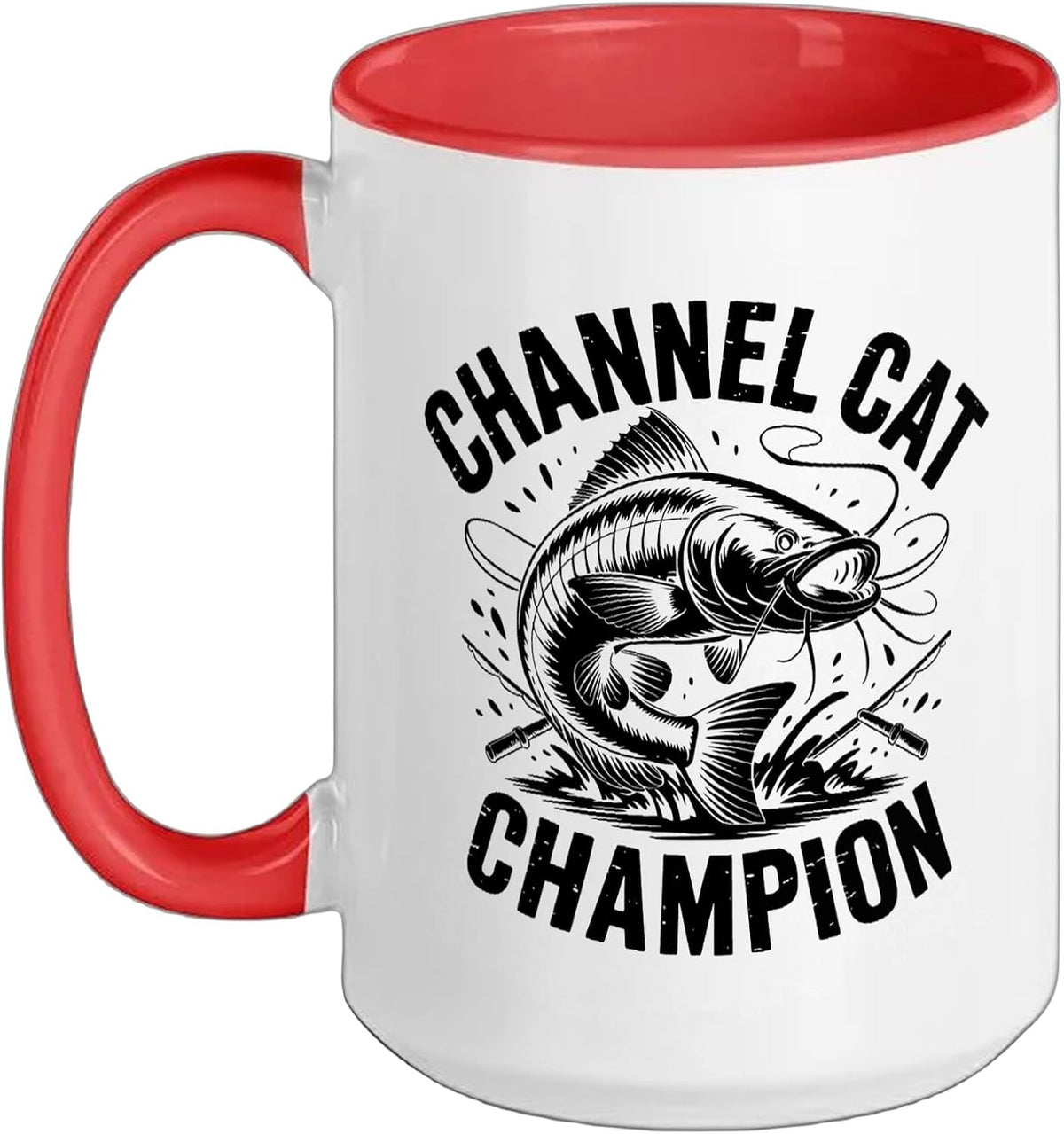 Channel Catfish Tournament Champion Graphic Fishing Ceramic Mug
