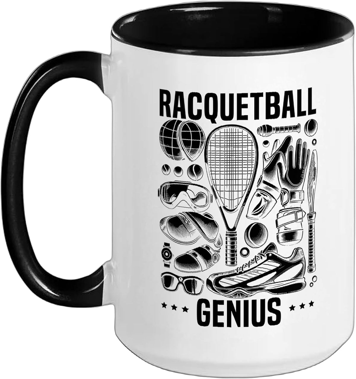 Racquetball Player Racket Tennis I Love Racquetball Ceramic Mug