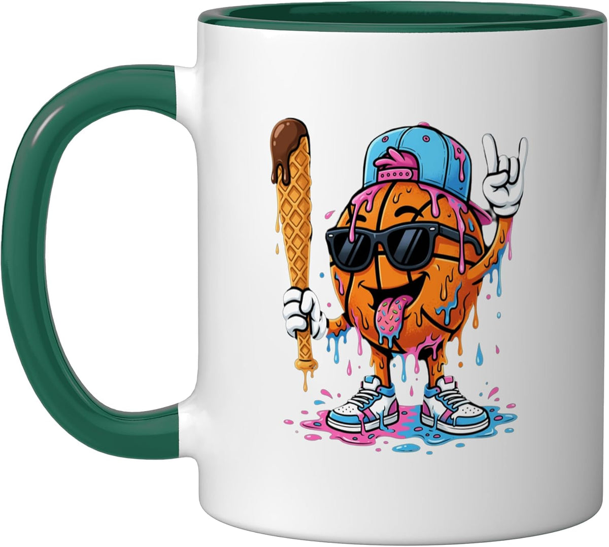 Drip Basketball Player Ice Cream Sprinkles Ceramic Mug