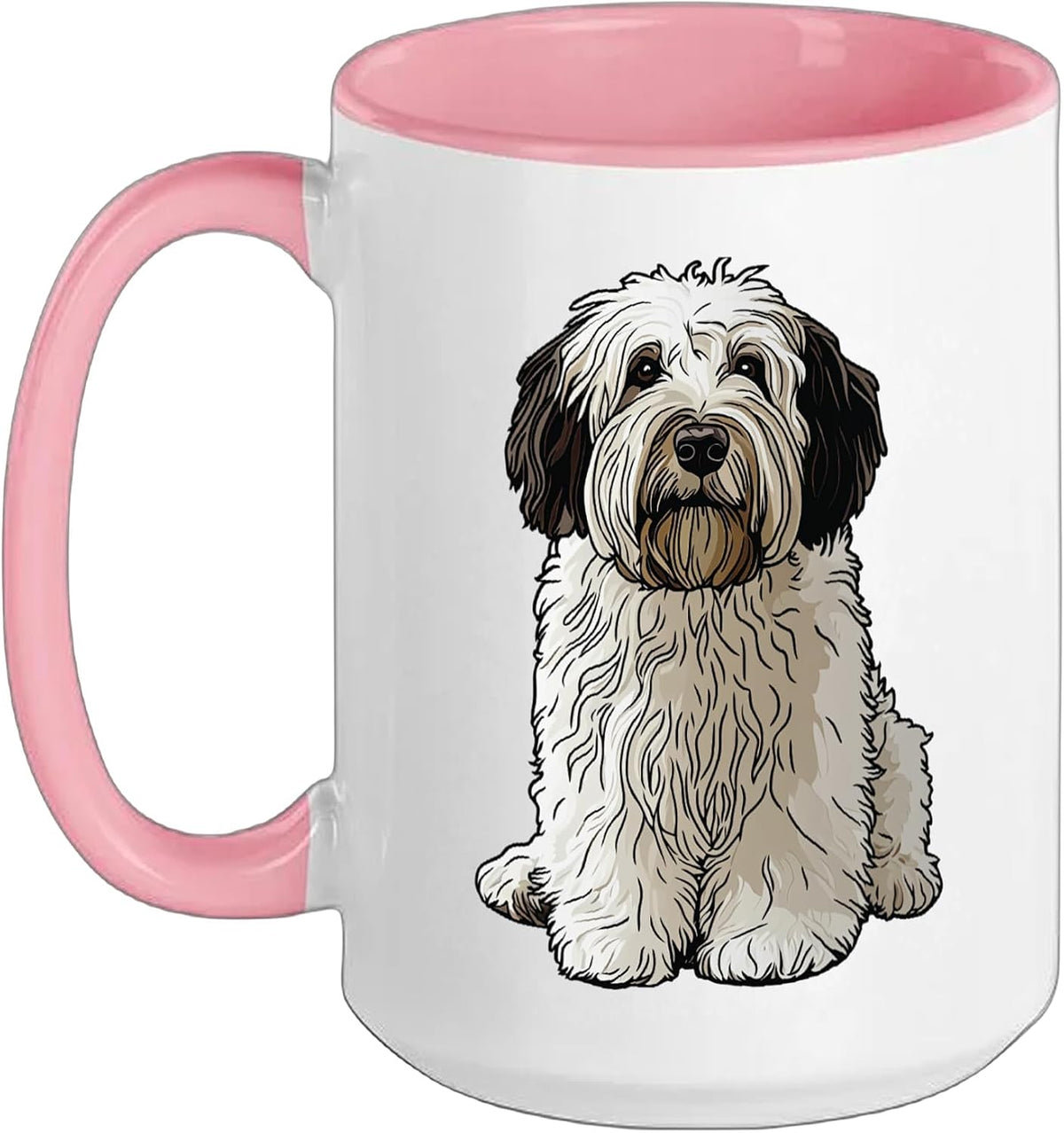 Old English Sheepdog Dog Illustration Ceramic Mug
