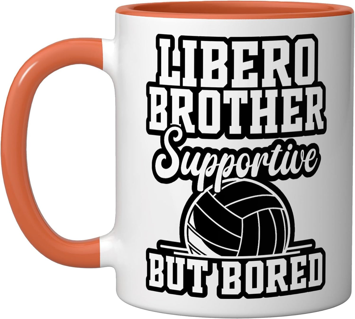 Libero Brother Supportive But Bored Volleyball Ceramic Mug