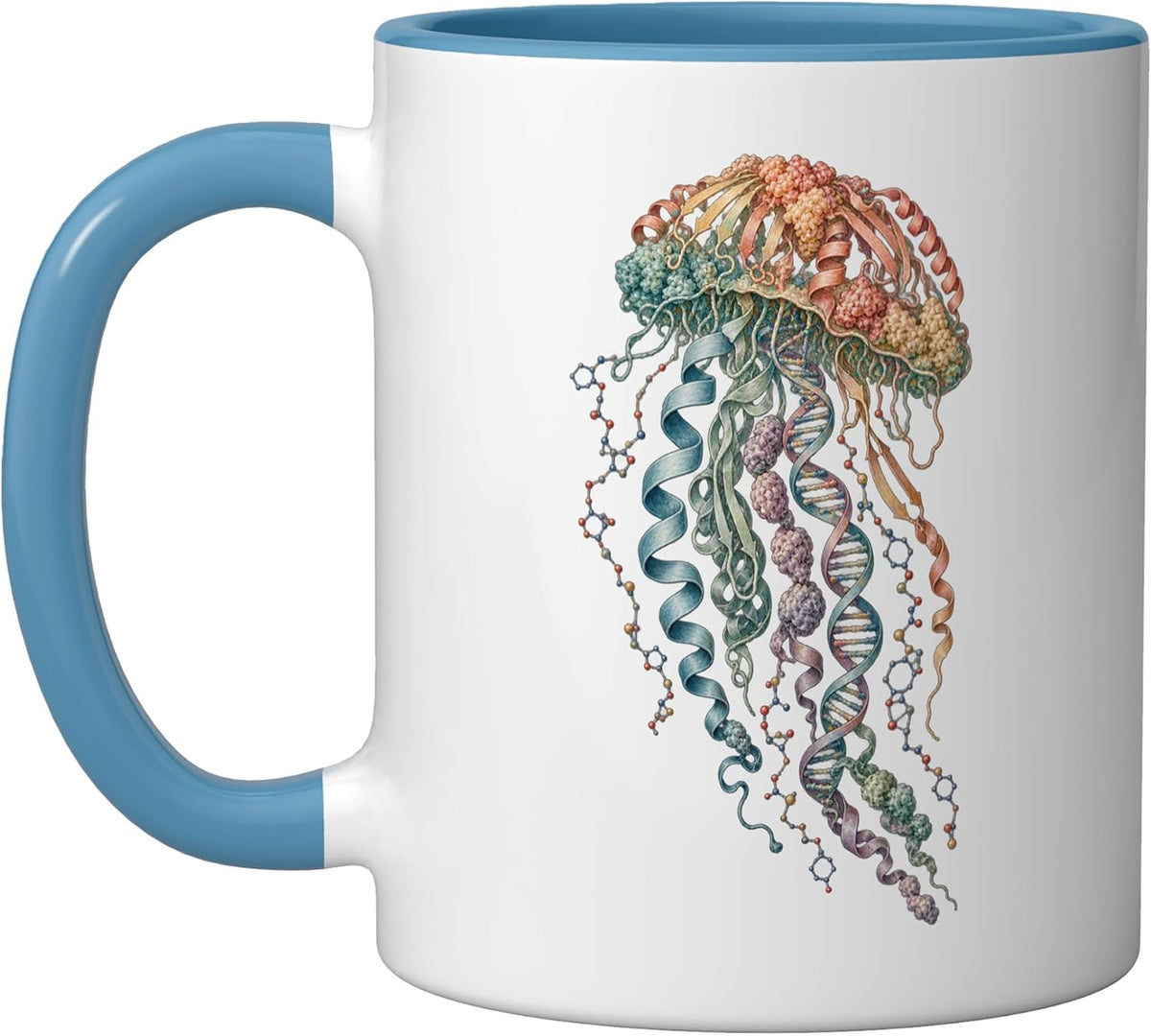 Molecular Jellyfish Protein Illustration Ceramic Mug