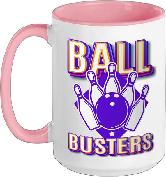 Ball Busters Funny Bowling Team Ceramic Mug