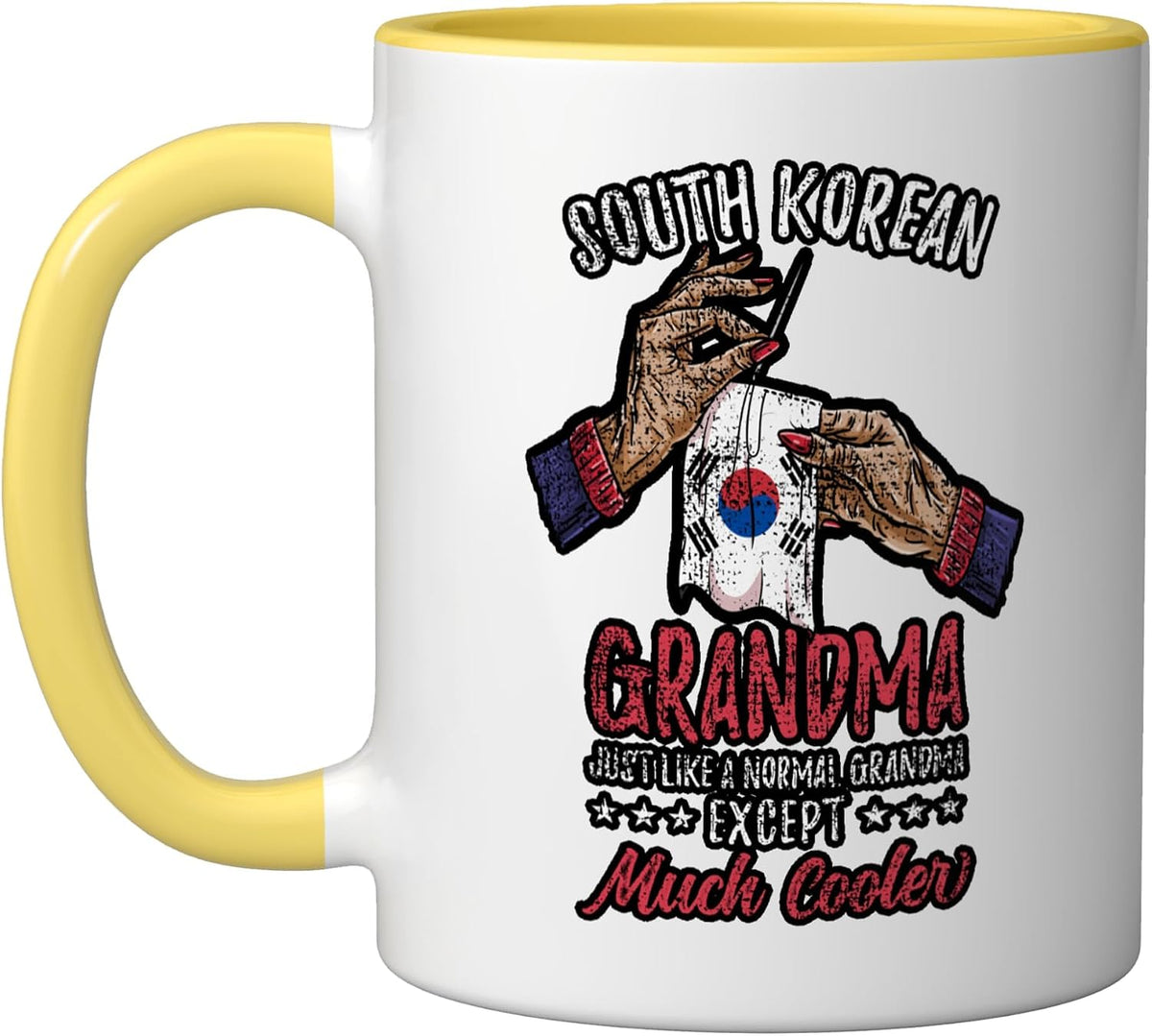 Funny South Korean Flag Mothers Day South Korean Grandma Ceramic Mug