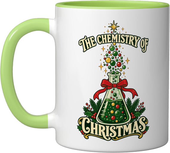 Christmas Chemistry Flask Tree Science Teacher Chemist Ceramic Mug