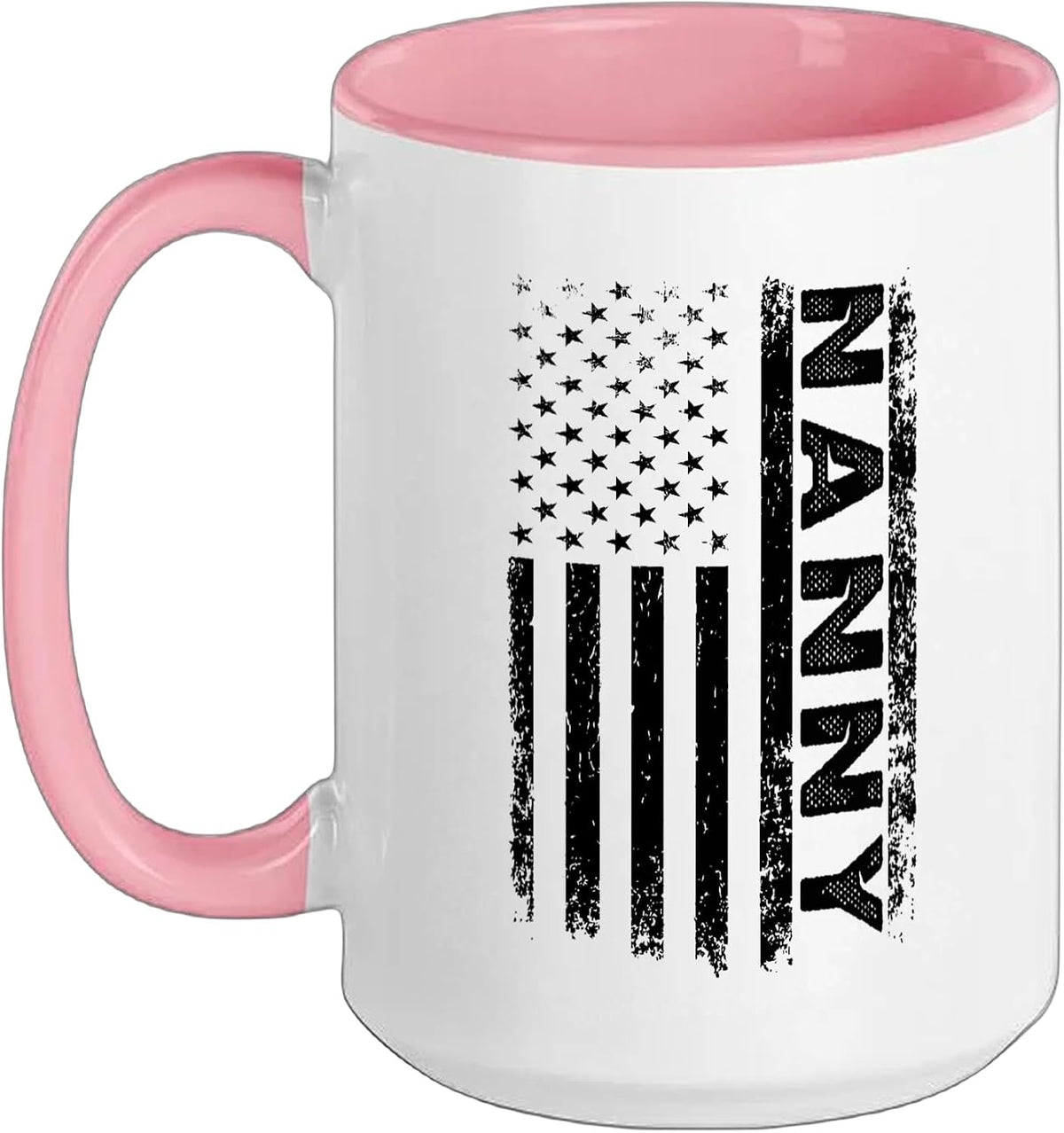 Nanny American Flag Patriotic Grandma Ceramic Mug