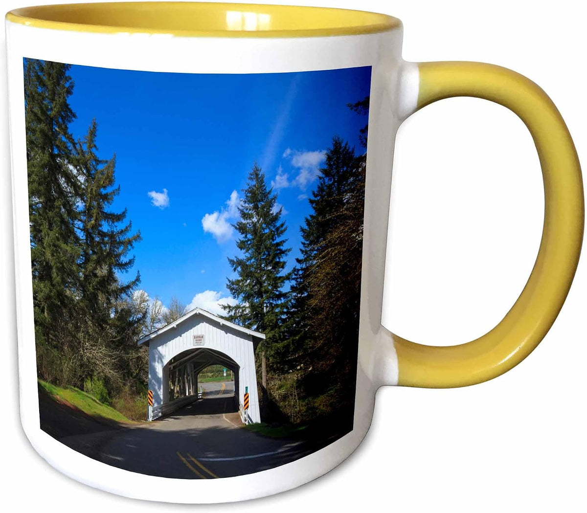 Usa, Oregon, Hannah Bridge Ceramic Mug