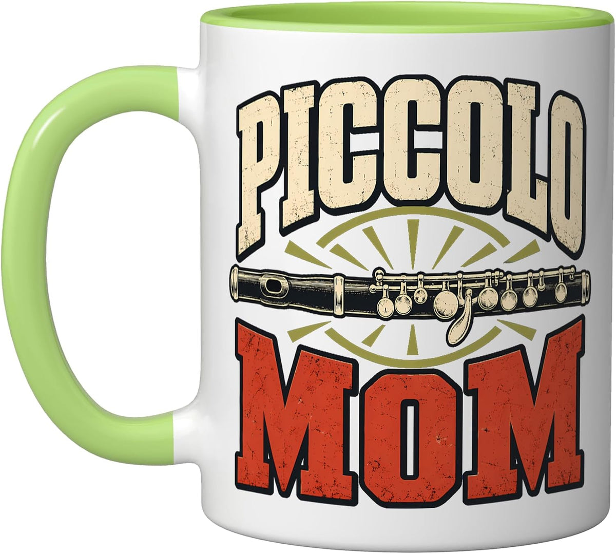Piccolo Mom Flute Player Music Christmas Ceramic Mug