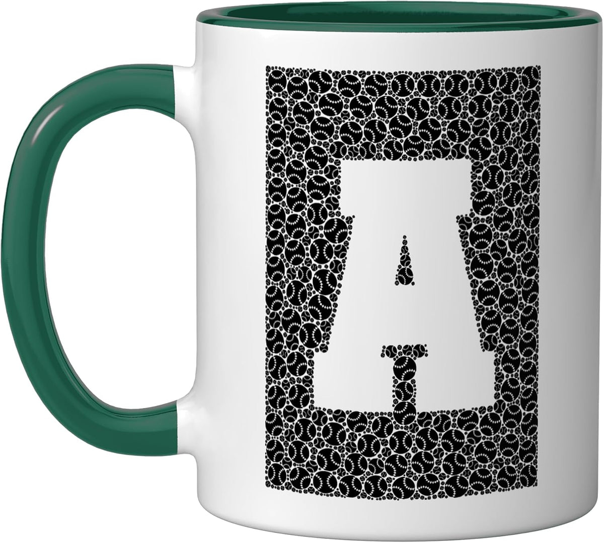 Baseball Alphabet Monogram Sports Player Initial - Letter Ceramic Mug