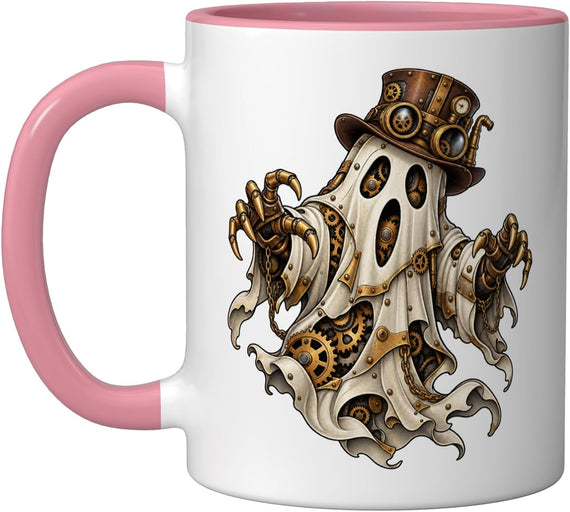 Steampunk Ghost Halloween Art Ceramic Mug