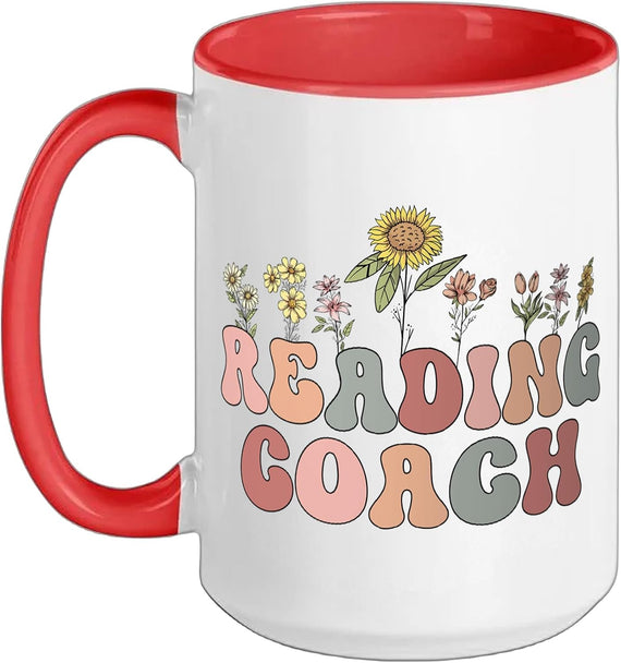 Groovy Reading Coach Appreciation Week Back To School Ceramic Mug