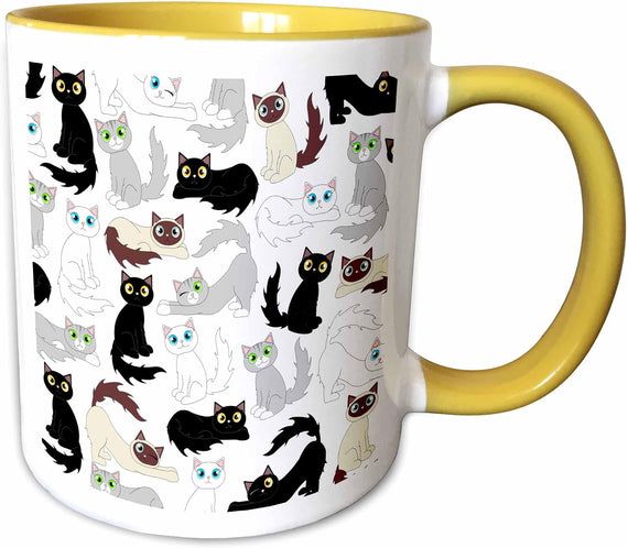 Kawaii Cats - Cute Kitty Print Ceramic Mug