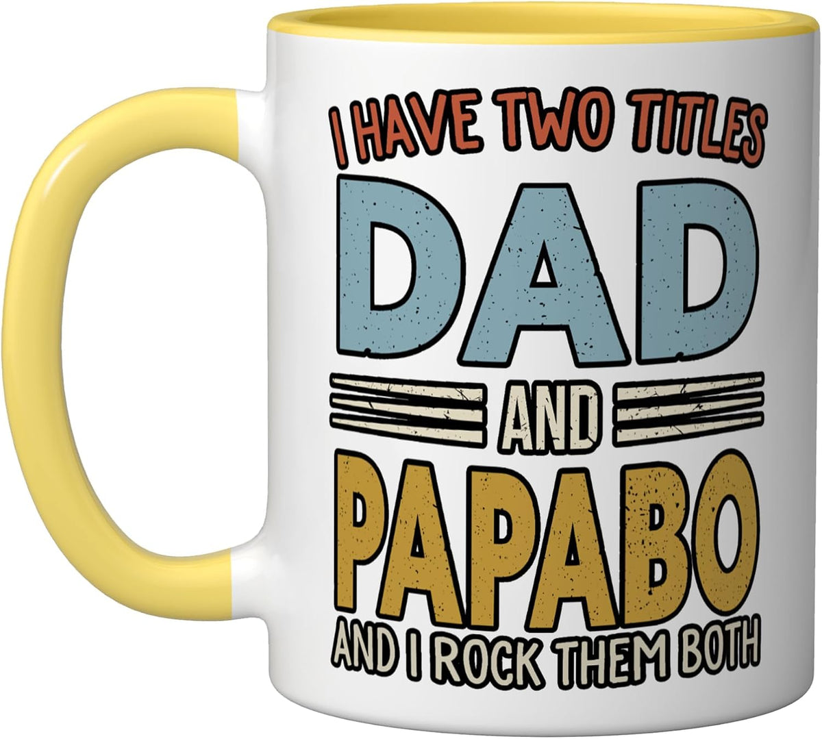 I Have Two Titles Dad And Papabo Retro Father’S Day Ceramic Mug