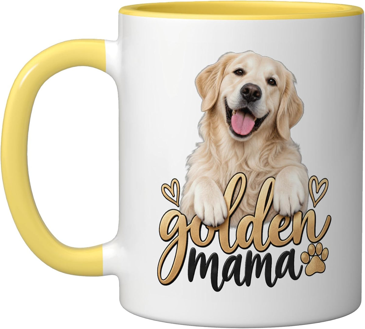 White English Cream Golden Retriever Mama Ceramic Mug