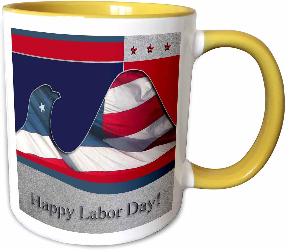 Labor Day, Flag Eagle Ceramic Mug