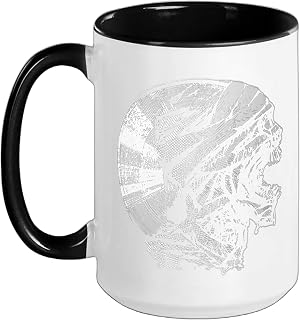 Rock & Skull Vinyl: Metal, Rock Music Vintage Vibes Ceramic Mug