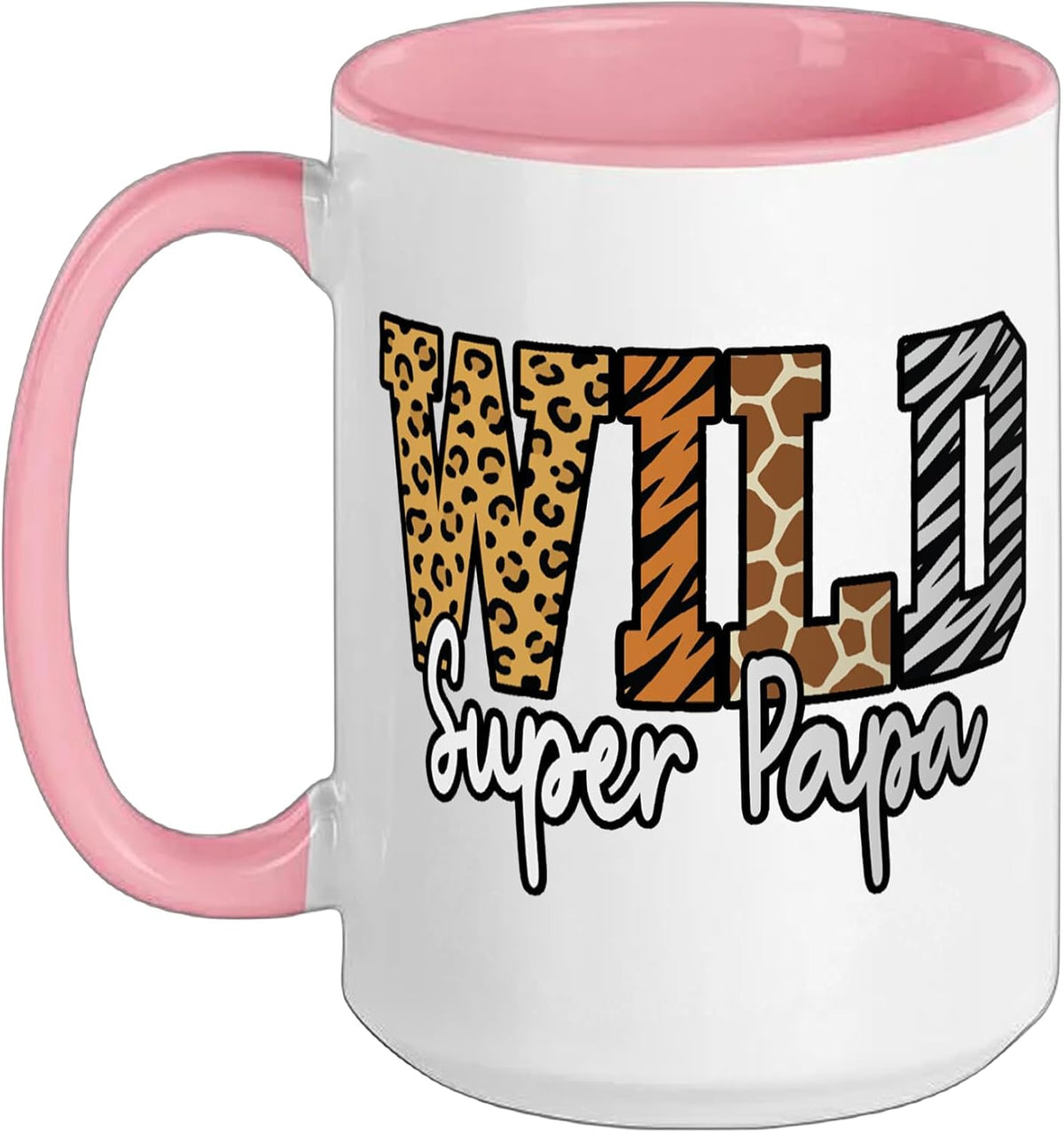 Wild Super Papa Animal Pattern Father Earth Day Ceramic Mug