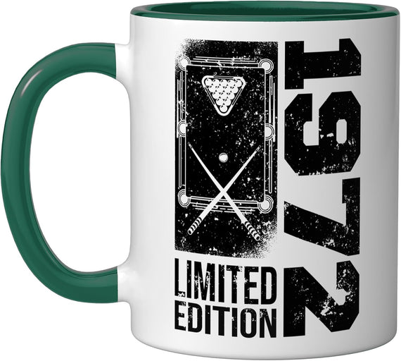 Billiards Snooker-Gamer Vintage 1972 Birthday Ceramic Mug