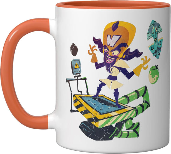 Crash Bandicoot Colorful Dr. Neo Cortex Fun Video Game Ceramic Mug