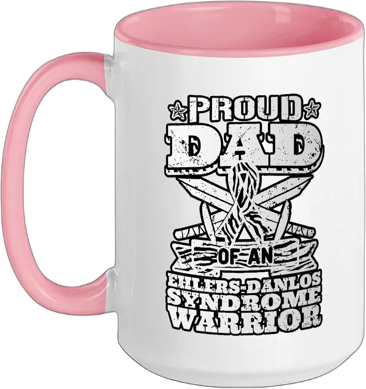 Proud Dad Of An Ehlers Danlos Syndrome Warrior Eds Father Ceramic Mug