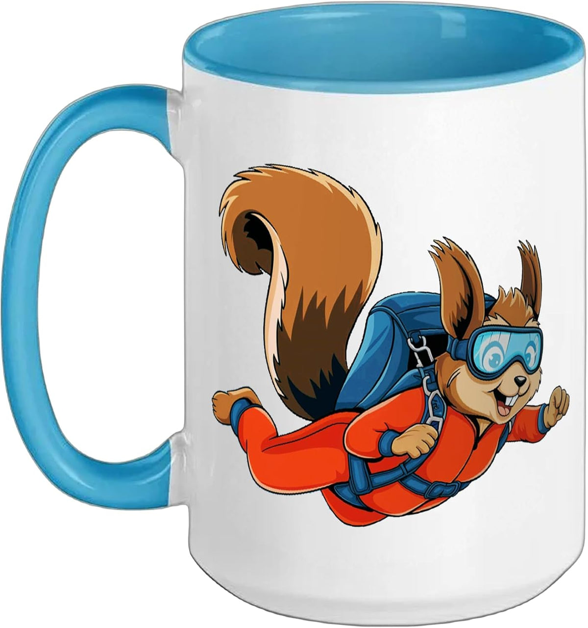 Squirrel Skydiving Wildlife Animals Squirrels Lover Ceramic Mug