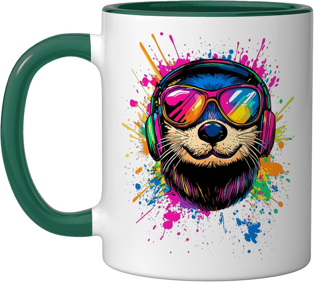 Otter With Sunglasses I Love Sea Otter Marten Cute Otter Ceramic Mug