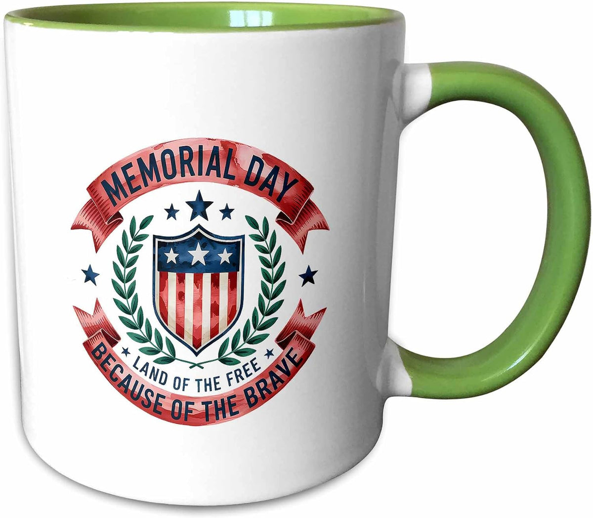 Memorial Day Land Of The Free Because Of The Brave Ceramic Mug