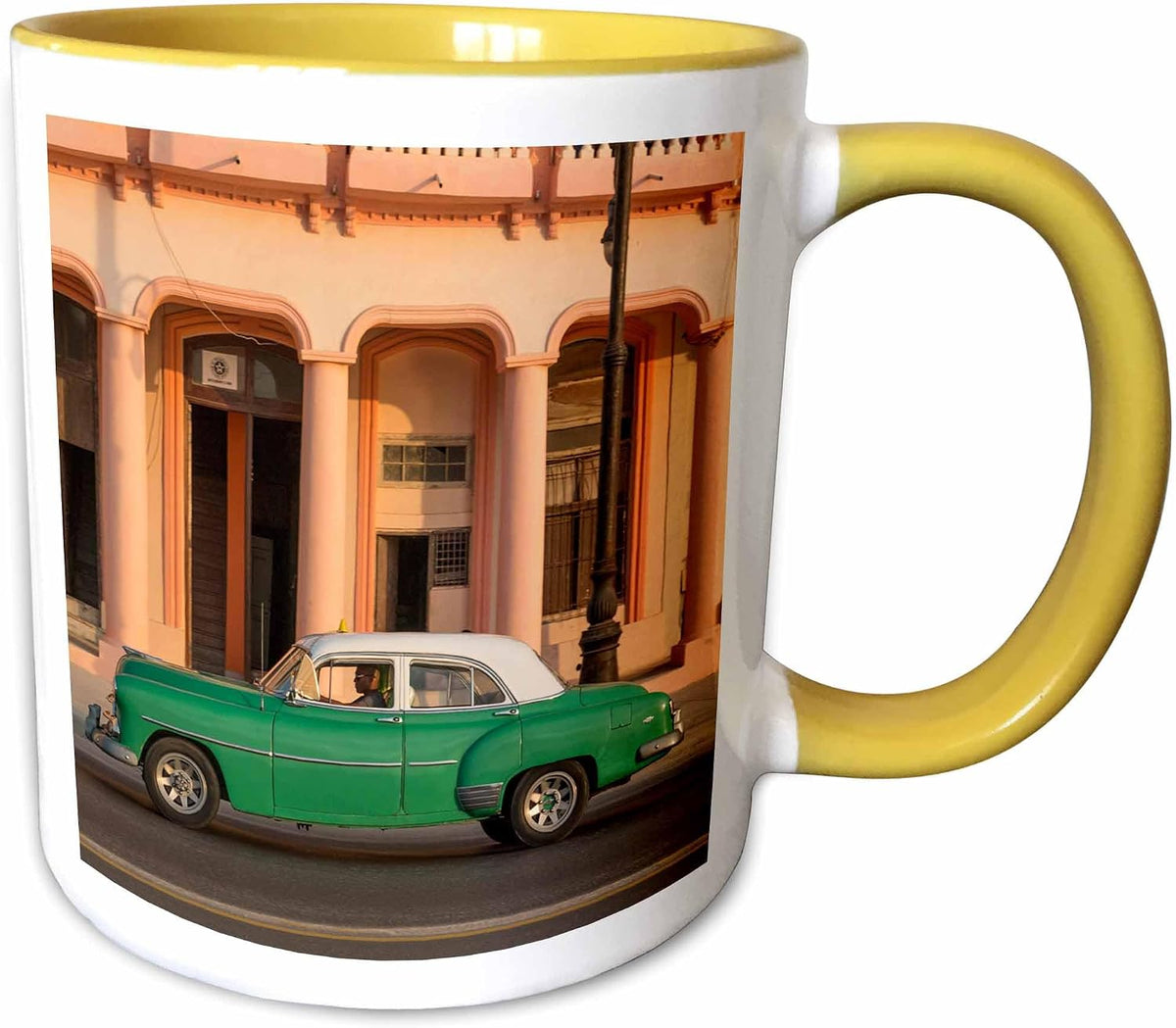 Cuba, Havana. Vintage Car In Old City Ceramic Mug