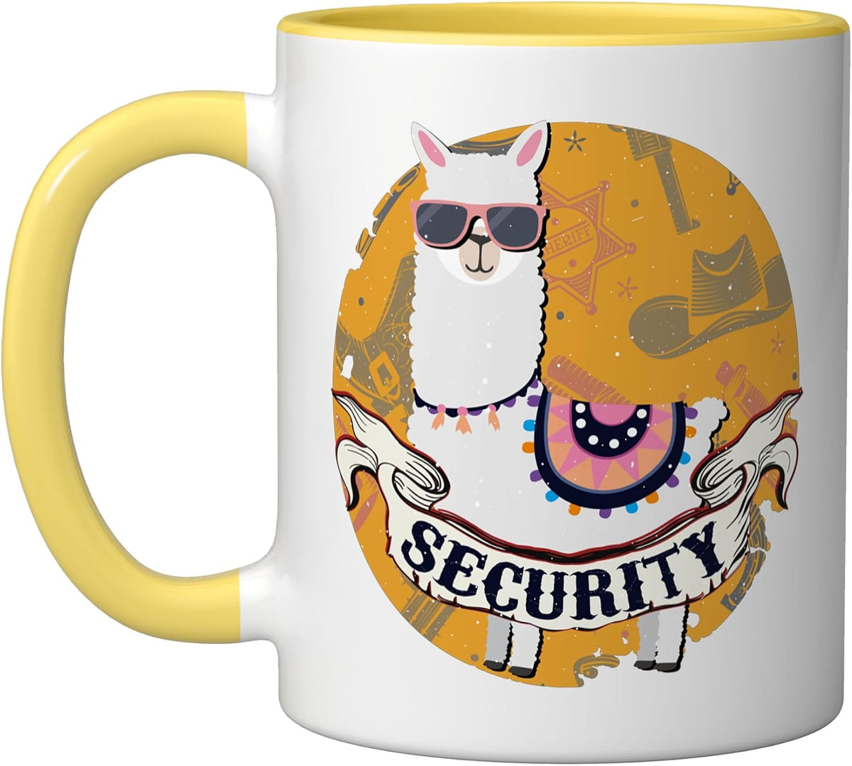 Llama Security - Cool Lama Alpaca Design Ceramic Mug