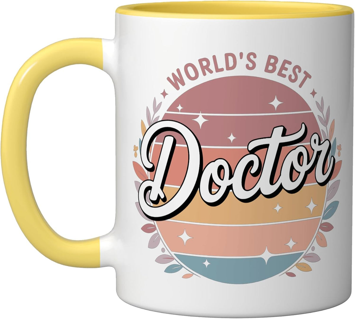 World's Best Doctor Floral Retro Women Ceramic Mug