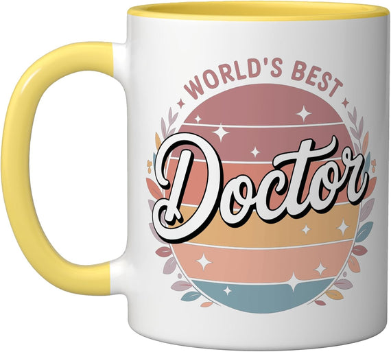 World's Best Doctor Floral Retro Women Ceramic Mug