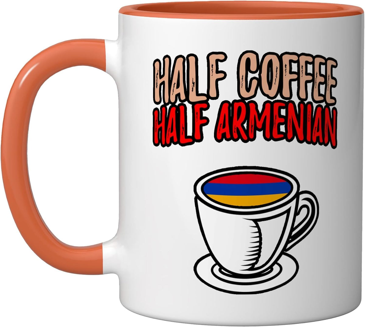 Half Coffee Half Armenian Ceramic Mug