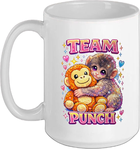 Monkey Team Punch Kawaii Ceramic Mug