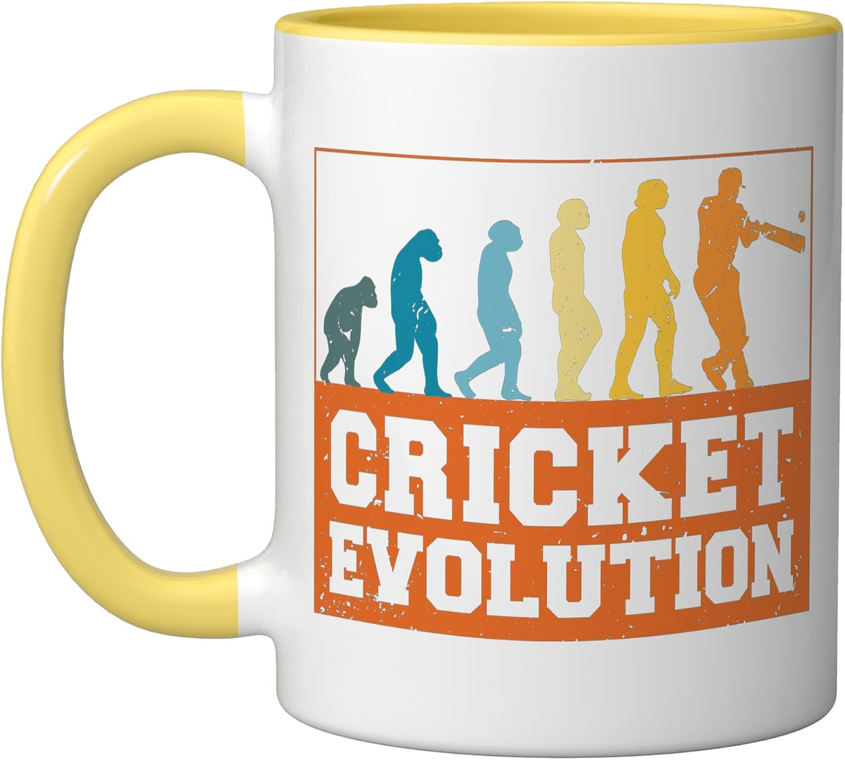 Cricket-Player Cricketers Vintage Evolution Cricket-Game Ceramic Mug
