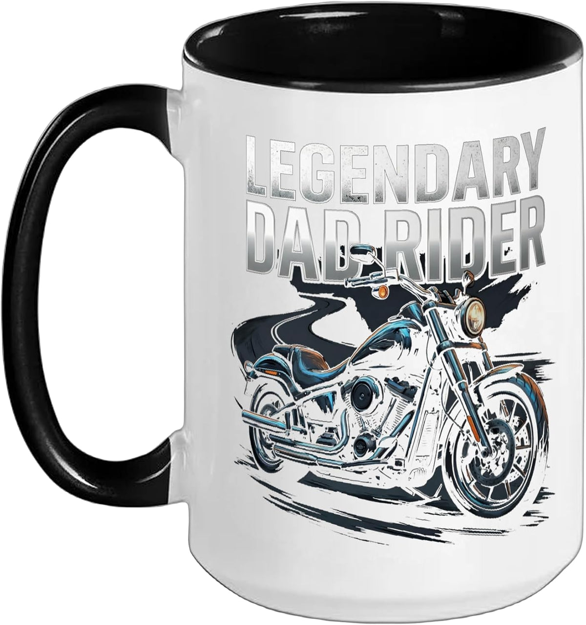 Motorcycle Papa Rider Biker Dad Gift Legendary Christmas Ceramic Mug