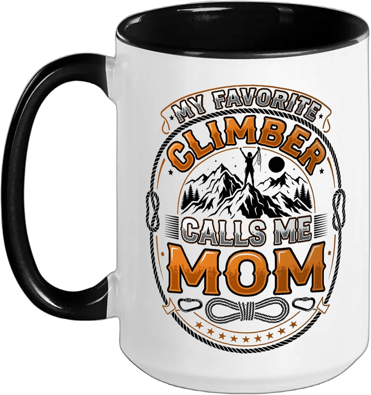 My Favorite Climber Calls Me Mom Badge Ceramic Mug