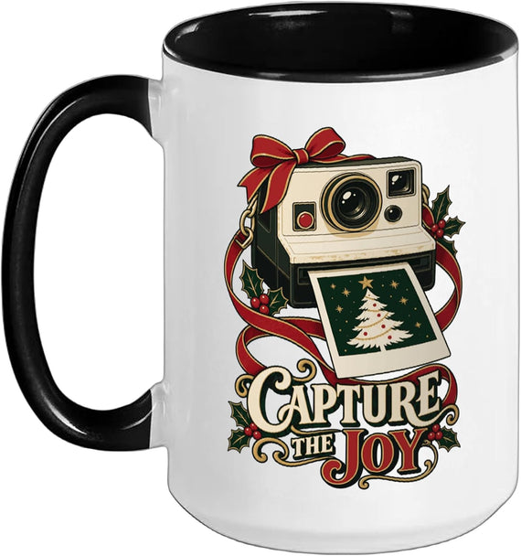 Christmas Photographer Instant Camera Holiday Photo Ceramic Mug