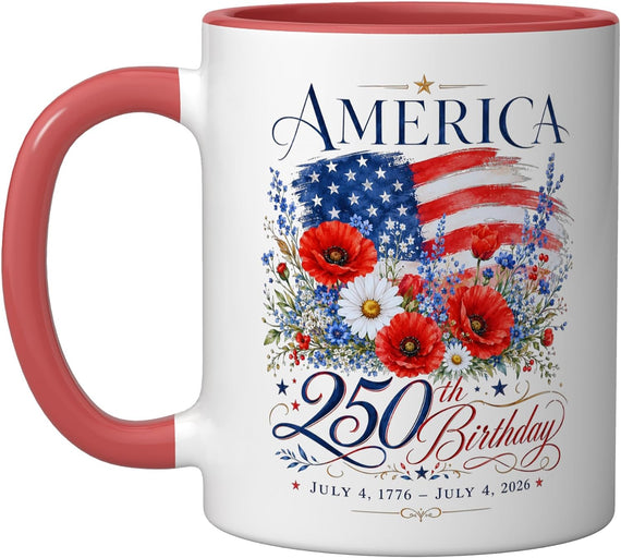 250th Anniversary Usa Women 4th Of July America's 250 Ceramic Mug