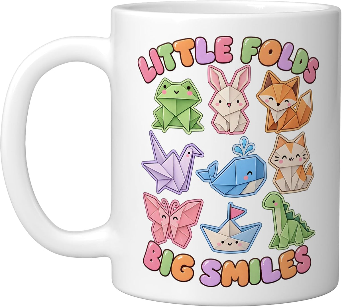 Cute Origami Animals Little Folds Big Smiles Ceramic Mug