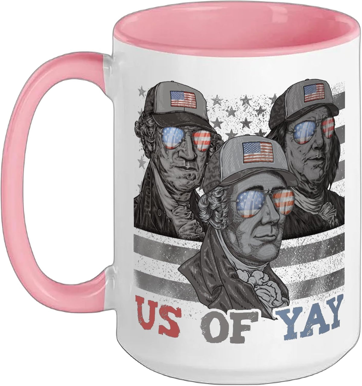 4th Of July Founding Presidents Us Of Yay For Patriotic Ceramic Mug